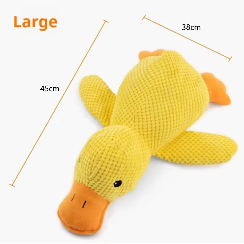 Anti Stress Ente mit Quietscher - Robustes Kauspielzeug für Welpen & Hunde
