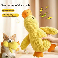 Anti Stress Ente mit Quietscher - Robustes Kauspielzeug für Welpen & Hunde