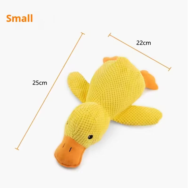 Anti Stress Ente mit Quietscher - Robustes Kauspielzeug für Welpen & Hunde
