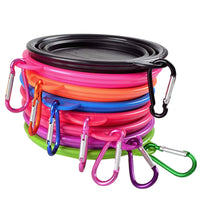 Faltbarer Reisenapf für Hunde mit Karabiner | 350 ml, 4-fach klappbar