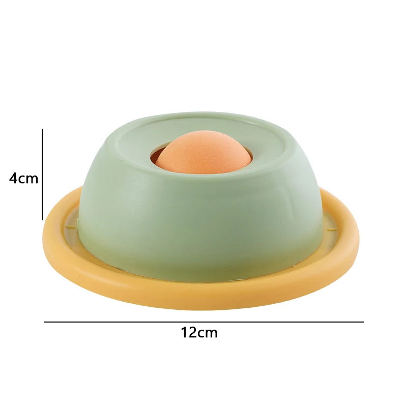 Katzen Leck-Matte mit Drehball – Slow Feeder für Katzen