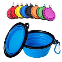 Faltbarer Reisenapf für Hunde mit Karabiner | 350 ml, 4-fach klappbar