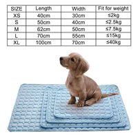 Kühlmatte Hund & Katze Sommer – Atmungsaktive Kühldecke für Sofa, Bett & Auto | Waschbar in 6 Größen | Haustier Sommerunterlage